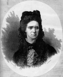 Retrato da Impressora Russa Maria Alexandrovna (1824-1880), nee Princesa Maria de Hesse e do Reno (Maximilian Wilhelmine Marie). Gravura em "Le Monde Illustré" n°1211 de 12 de Junho de 1880.