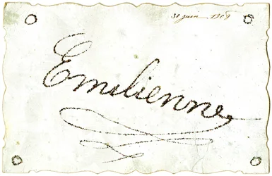 Cartão postal: Emilienne, datado de 30 de Junho