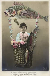 Cartão postal de 1 de Abril, início do século XX