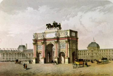 Cartão postal do Carrossel Arco do Triunfo, Paris