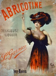 Cartaz publicitário para Abricotine, feito por P. Garnier, Paris