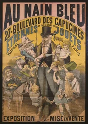 Cartaz publicitário Au Nain Bleu, c.1890