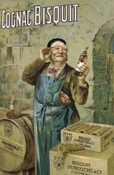 Cartaz publicitário Bisquit Cognac