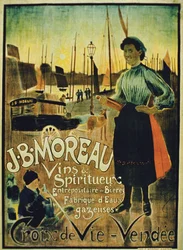 Croix de Vie cartaz publicitário, feito por JB Moreau, Vendee