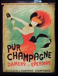 Cartaz publicitário Pur Champagne, de Damery, Epernay
