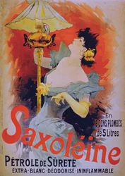 Cartaz publicitário Saxoleine Safety Lamp Oil, 1890s