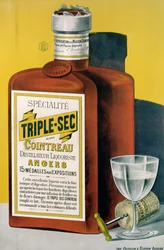 Propaganda de cartaz Triple Sec Cointreau feita em Angers
