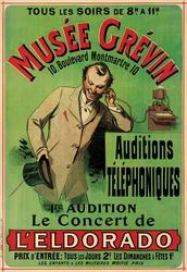 Cartaz publicitário de um concerto no Museu Grevin em Paris