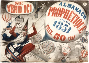 Cartaz publicitário Almanach Prophetique, 1851