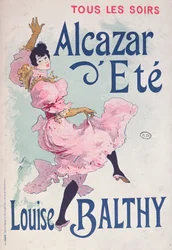 Poster para Alcazar dEté, estrelado por Louise Balthy, 1893