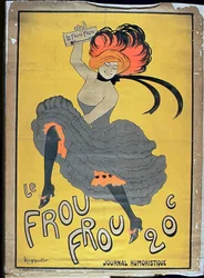 Cartaz do jornal humorístico "Le Frou Frou" (litografia a cores)