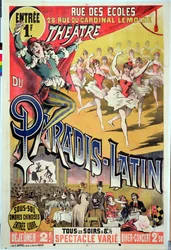 Cartaz para o teatro du Paradis Latin, c.1880-90