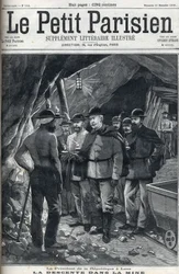 O Presidente da República Francesa Felix Faure visitou as minas de Lens em dezembro de 1898. Capa do jornal "Le petit Parisien".