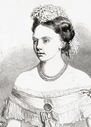 Princesa Frederica Wilhelmina Louise Elisabeth Alexandrina da Prússia, de LUnivers Illustré, 1866
