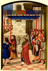 Procissão do rei René I de Anjou (1409-1480) para Aix en Provence