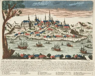 Quebec, pub. C. 1650 (gravura a cores)