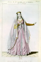 Rachel no papel de Chimene em &39;Le Cid&39; de Pierre Corneille (1606-1684) impresso por Hautecoeur-Martinet