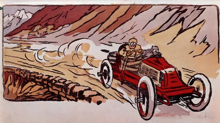 Corrida entre Paris e Viena: um automóvel Renault bate o recorde de velocidade em 15 horas 46 minutos e 41 segundos para uma distância de 1419 quilómetros