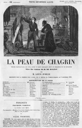 Raphael de Valentin e o lojista, ilustração de "La Peau de Chagrin", drama adaptado do romance de Honore de Balzac (1799-1850)