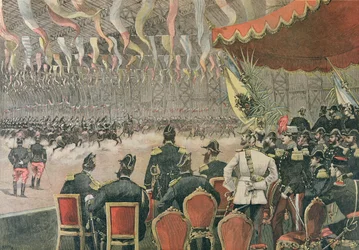 Recepção do czar Alexandre III (1845-1894) em Paris, ilustração de le Petit Journal, novembro de 1893