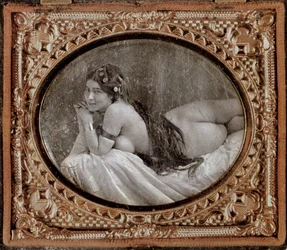 Nu reclinado, c.1850, de um livro de fotografia publicado em 1980