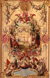 Tapeçaria de Regence Gobelins com a história de Dom Quixote, 1717-18