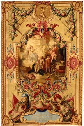 Tapeçaria de Regence Gobelins com a história de Dom Quixote, 1717-18