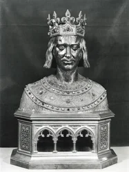 Relicário busto de St. Louis (1214-70) (prata dourada)
