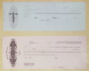 Pedidos de pagamento, emitidos em Troyes na década de 1840