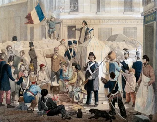 Revolução de 1848: Barricade de la rue Coquenard (25 de Fevereiro de 1848)