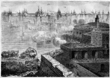 Risorgimento - Expedição das Mil ou Camisas Vermelhas - Siege de Gaete, Itália