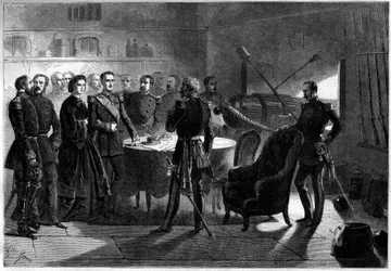Risorgimento - Expedição das Mil ou Camisas Vermelhas por Giuseppe Garibaldi (1807-1887) - Cerco de Gaete, Itália