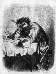 Novela romana: "Horace" de George Sand (Aurore Dupin, Baronne Dudevant) (1804-1876). "Horace estava envolvido em ensaios literários." Gravação em "Les bons romances".