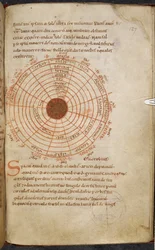 Royal MS 13 A XI, f.127r, Cosmos de Dungalus, "Dungalus, Epistola ad Carolum Magnum de duplici solis eclipsi anno 810" (carta de Dungal a Carlos Magno)