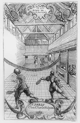 Royal Tennis, frontispício do Royal Palm Game, 1632