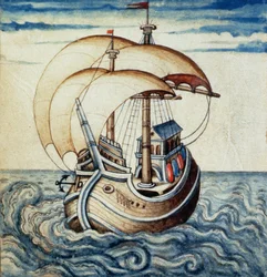 SMM2 p.8 Veleiro, de Theatre des Vices et Vertus, de Jan van der Noot (c.1539-95)