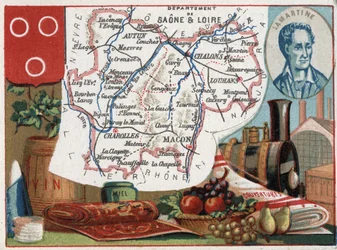 Saone et Loire (Saone-et-Loire, 71), Burgundy, França. Retrato de Alphonse de Lamartine (Alphonse Marie Louis de Prat de Lamartine)