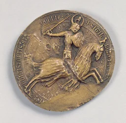 Selo de Jean IV o Valliant (1341-99) Duque de Bretanha (cera)