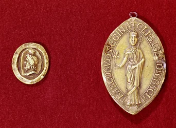 Selos pertencentes ao Imperador Carlos Magno (742-814) e Rainha Isabelle de Hainaut (1170-c.1190)