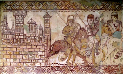Segunda Cruzada (1147-1149): o início das Cruzadas. Fresco da capela de Cressac