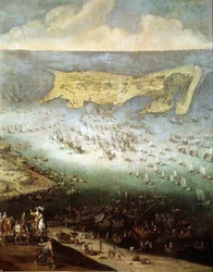 Cerco da Cidadela de São Martinho em Ile de Re, em 1627 (pintura, c.1640)