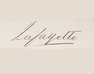 Assinatura de Marie-Joseph-Paul-Yves-Roch-Gilbert do Motier, Marquis de Lafayette
