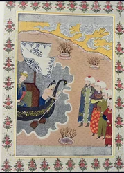 Sinbad embarcando, ilustração para Sinbad o marinheiro, das noites árabes, 1895 (gravura a cores)