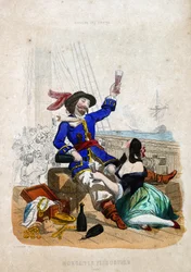 Sir Henry Morgan (1635-1688) (Morgan, o flibustier): natural do País de Gales em "History of Pirates and Privateers of the Ocean and the Mediterranean", de P. Christian.