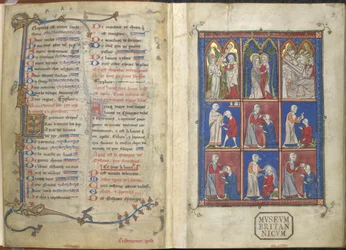 Sloane 1977,f.2 A Chirurgia: Cenas bíblicas e médicas