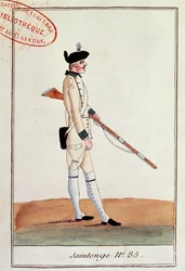 Soldado do 85º Regimento de Saintonge, c.1780