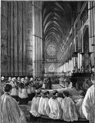 Execução solene na Catedral de Reims da Missa de Gounod, conhecida como Missa de Joana d