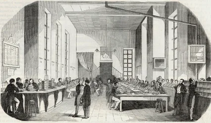 Cartas ordenadas de Paris - Gravura em "Tableau-de-Paris" de Edmond Texier 1852