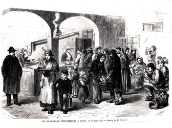 Sopa de cozinha em Paris, c. 1860