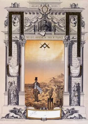 Lembrança de um trabalhador da Journeyman Tour de France após seu aprendizado, c. 1860